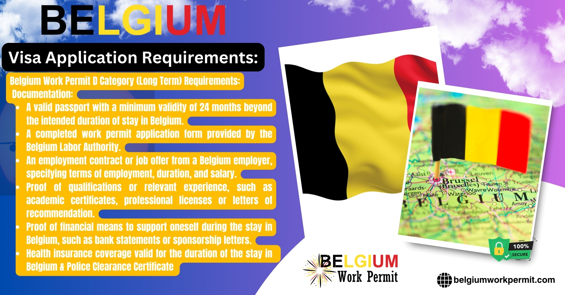 Visa Requirements for Belgium Resident, Business, Tourist, and Business Resident Visas for San Marino Citizens